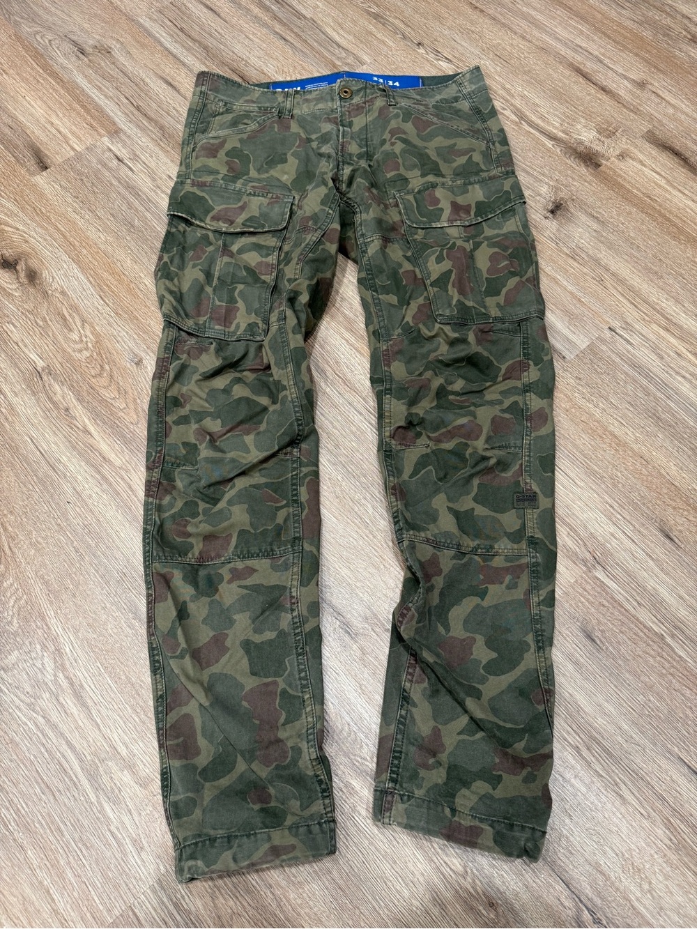 G-Star Men's Camouflage Cargo Pants - Olive & Brown